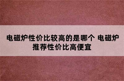 电磁炉性价比较高的是哪个 电磁炉推荐性价比高便宜